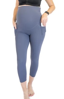 7/8 Pocket Maternity Leggings - Twilight