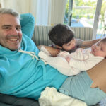 Andy Cohen with son Ben and baby Lucy