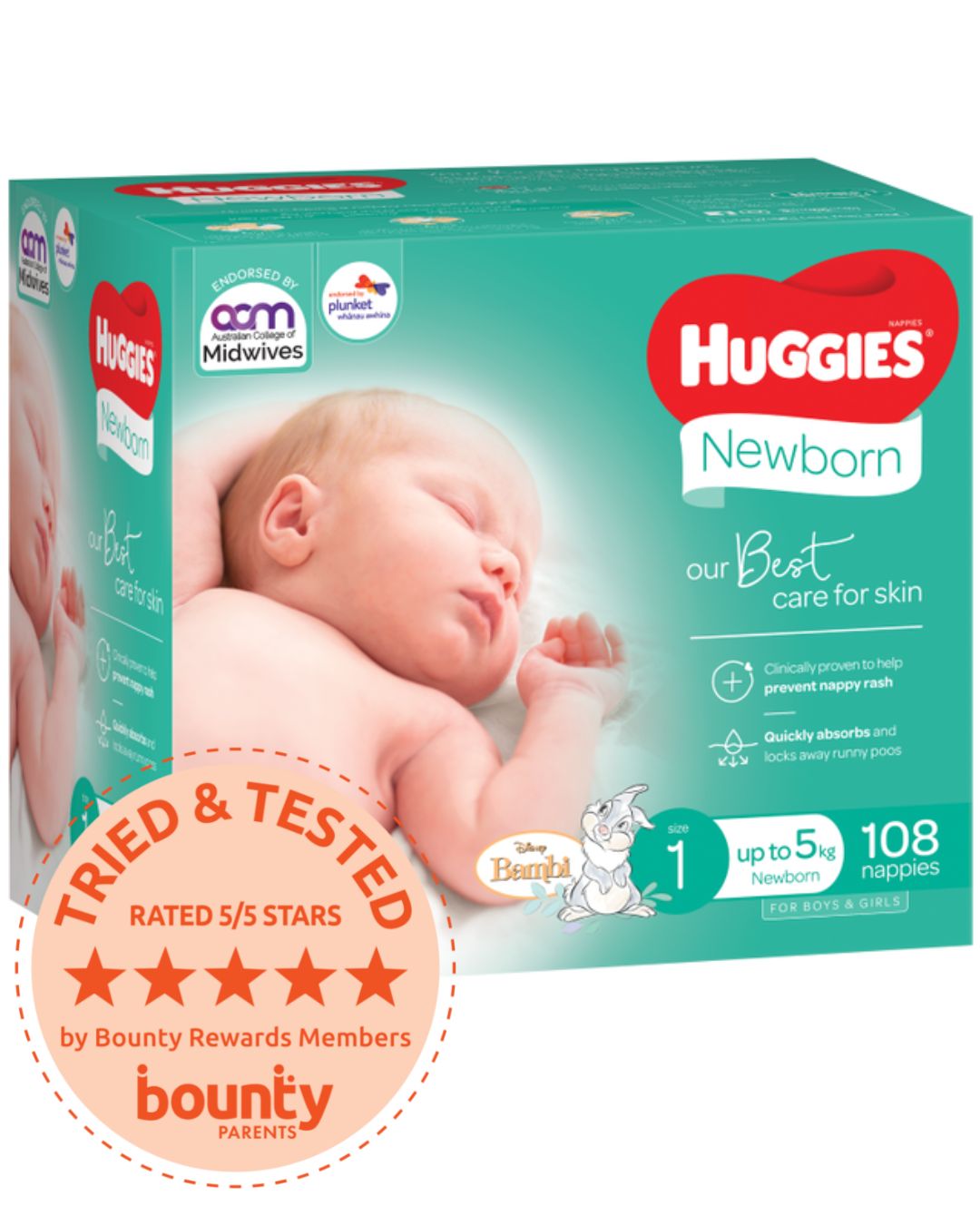 TRIAL TEAM: Bounty Parents have their say on Huggies Newborn Nappies (Size 1)