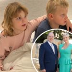 Princess Charlene’s 7yo daughter gave herself and her twin brother a DIY haircut. Eeep!