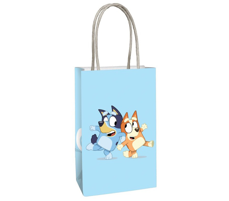 Big W Bluey blue party bags with carry handle
