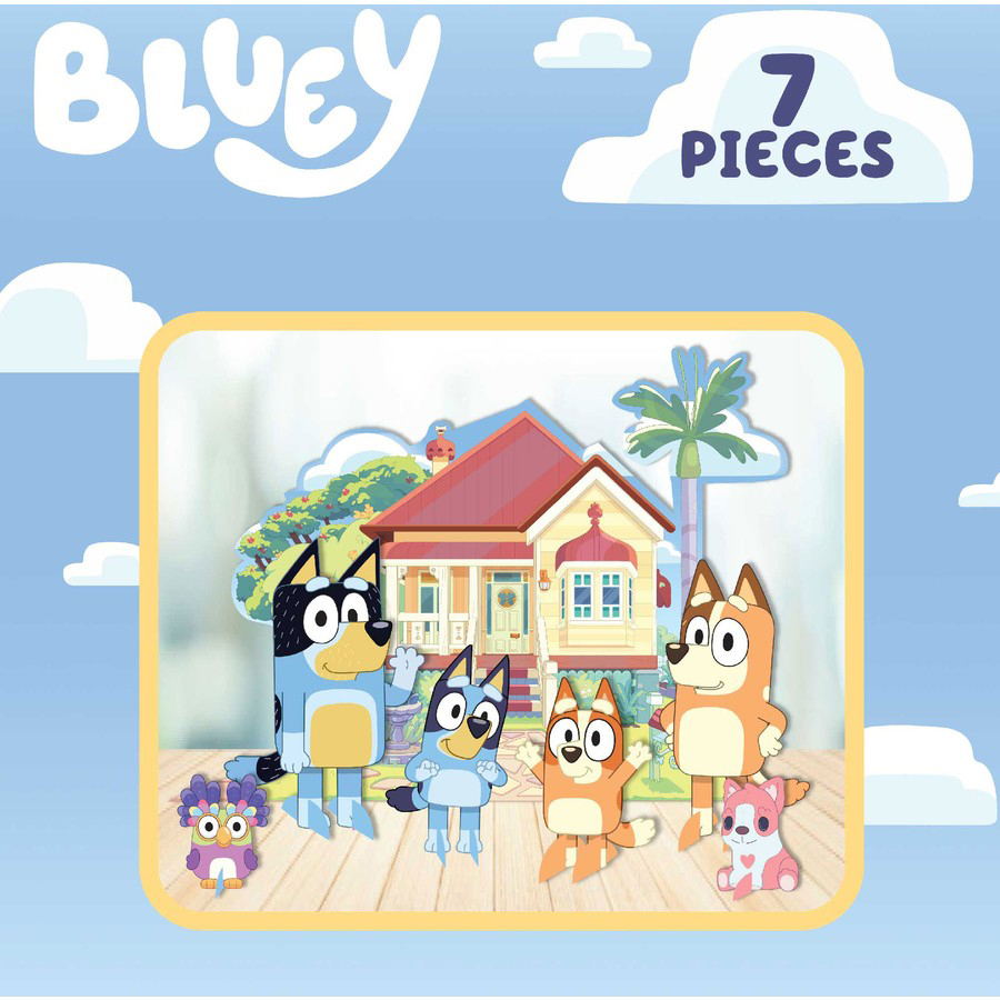 Box of Bluey party decorations