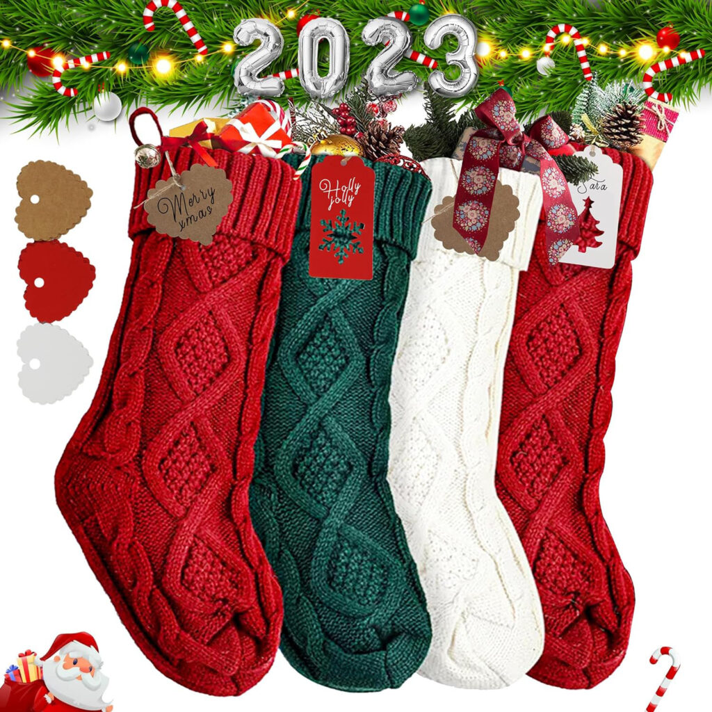 Personalised stocking with name tag