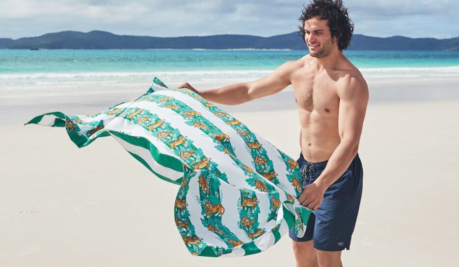 Dock & Bay Beach Towel Made From 100% Recycled Materials In Easy Tiger