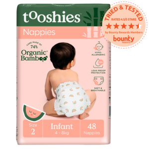 tooshies Nappies with Organic Bamboo, Size 2 Infant
