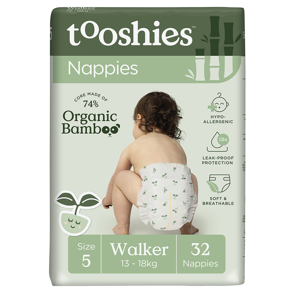 tooshies Nappies with Organic Bamboo, Size 5
