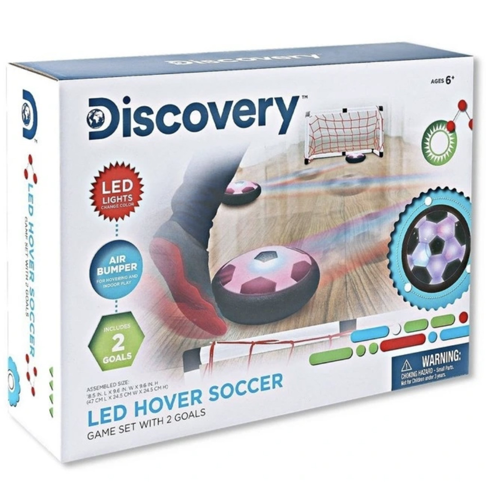 LED Air Soccer Ball Set with 2 Goals,