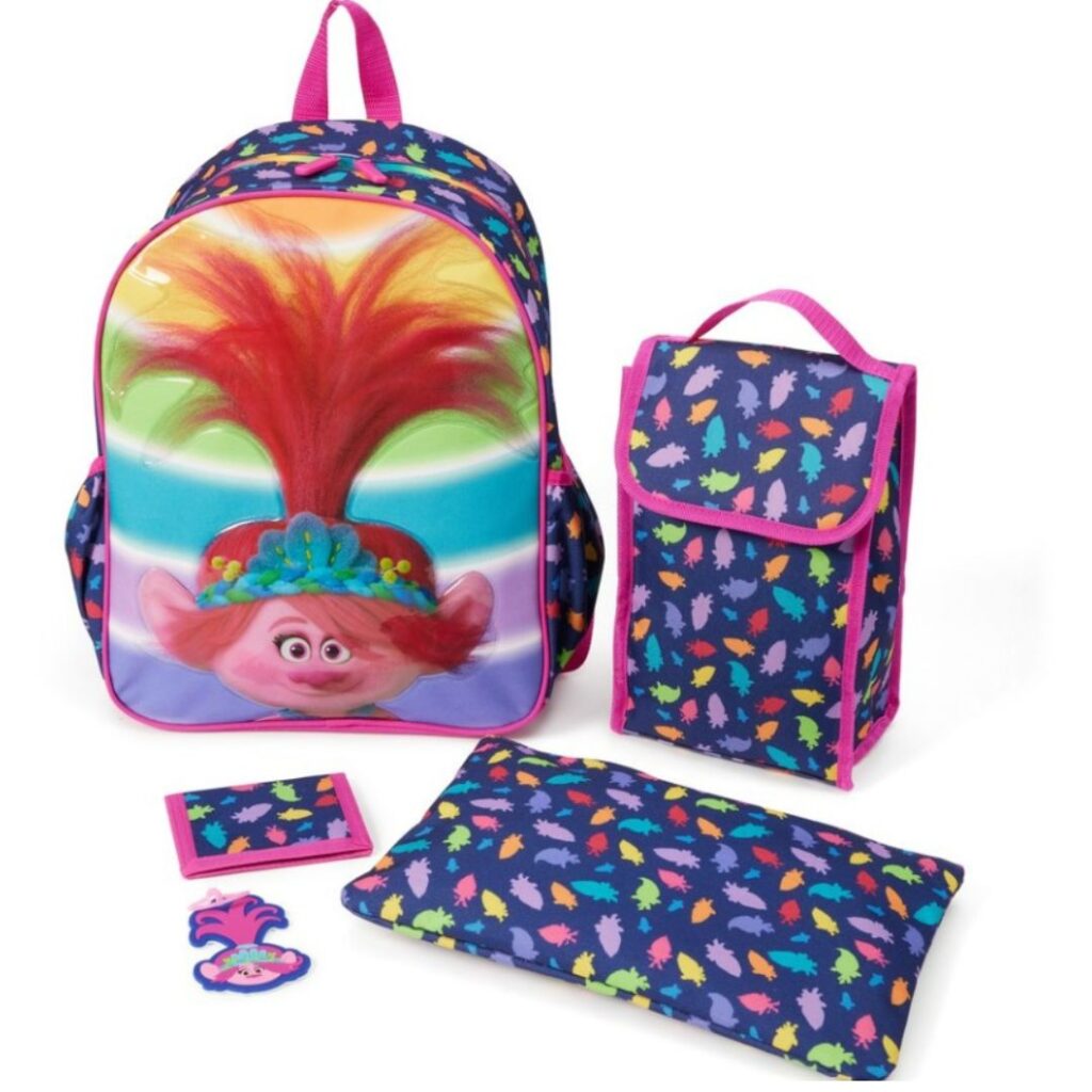 Trolls Kids 5 Piece Backpack Set