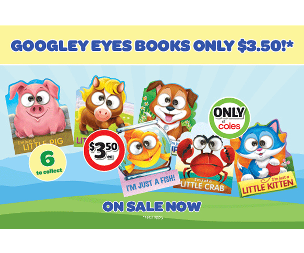 Your kids will love Googley Eyes books – for just $3.50!*