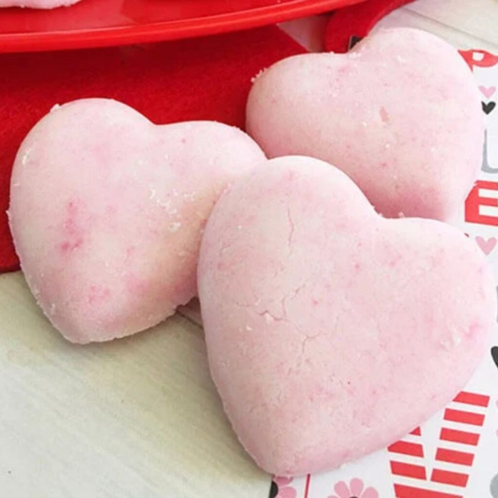 Heart bath bombs