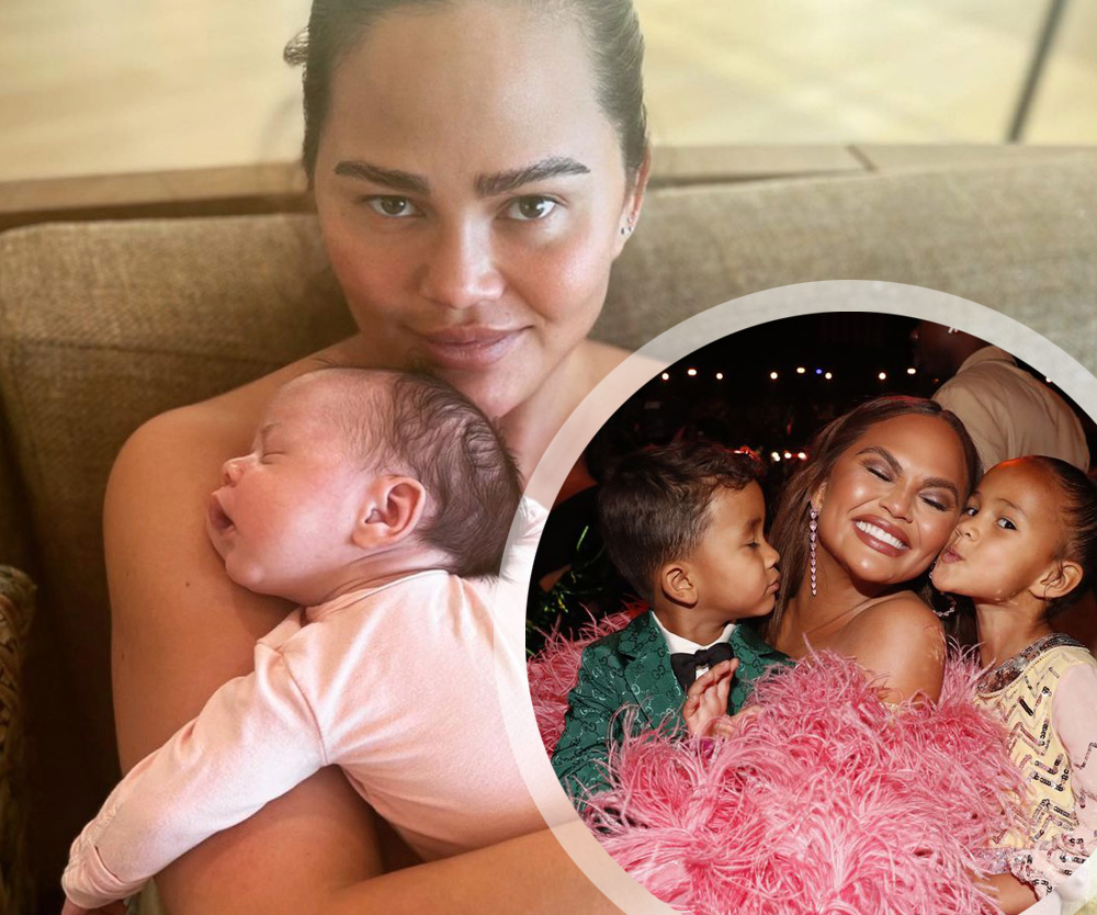 Celebrities come out in force to support new mum, Chrissy Teigen’s last minute decision to ditch the Grammys