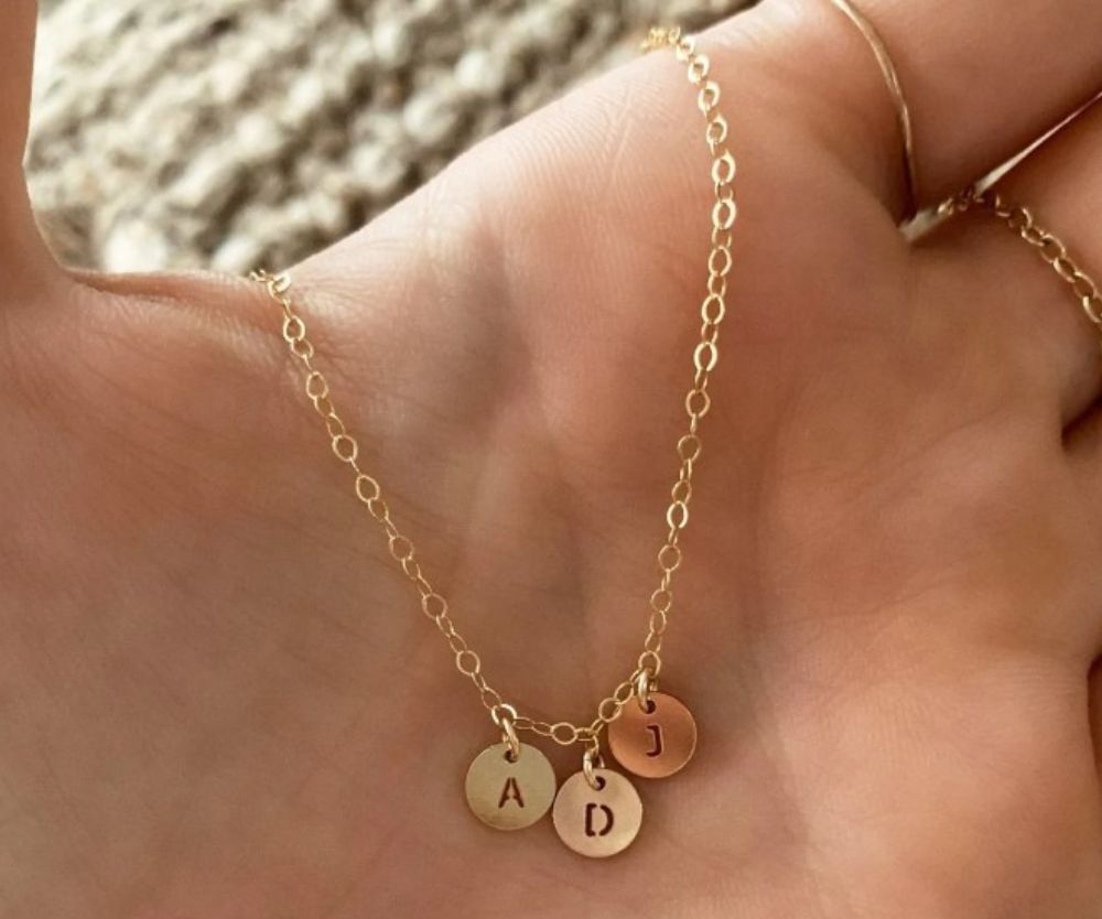 The Littl Multi Letter Coin Necklace