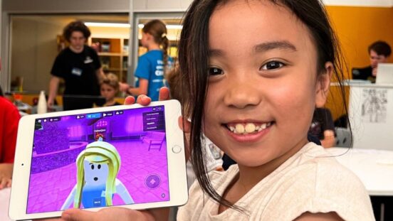 Roblox player at Code Camp