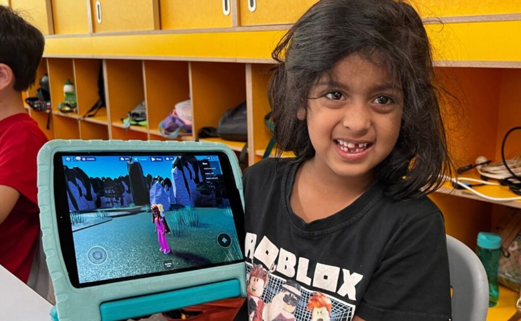 Roblox player at Code Camp