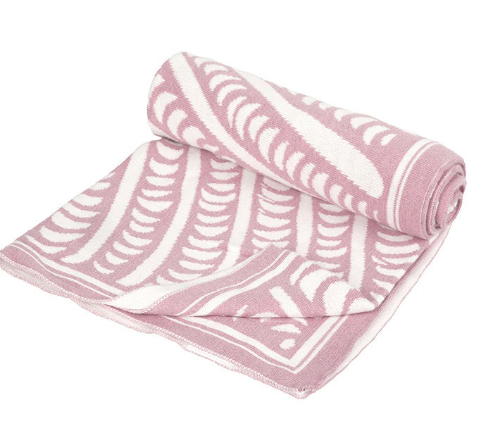 Pink or Blue Cotton Baby Blanket by Cynthia Burke