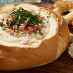 Creamy cheese and bacon cob dip