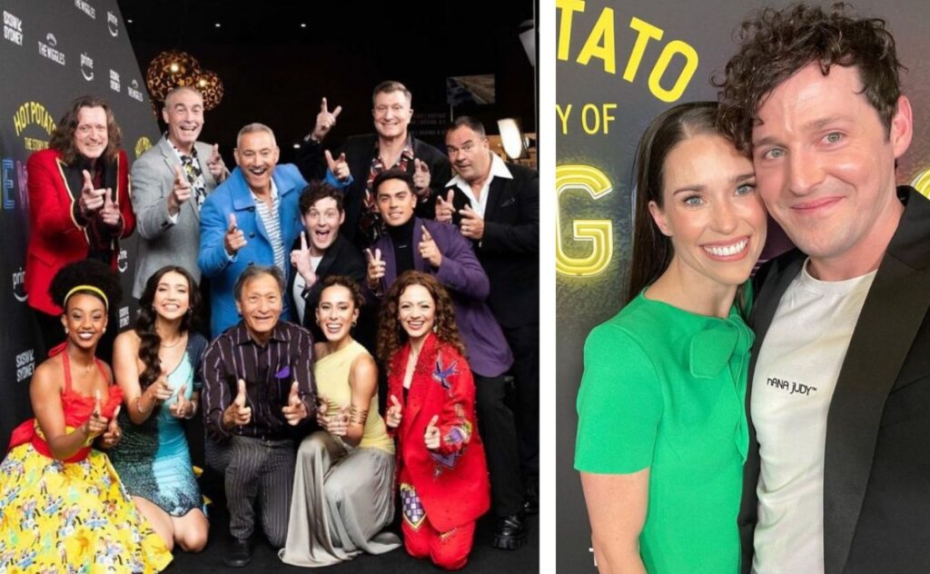 Lachy Gillespie and Dana Stephensen attend the premiere of Hot Potatoe - The Story of The Wiggles