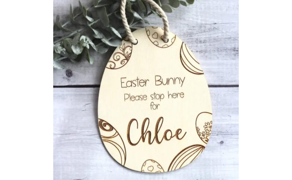 PERSONALISED EASTER BUNNY EGG product shot