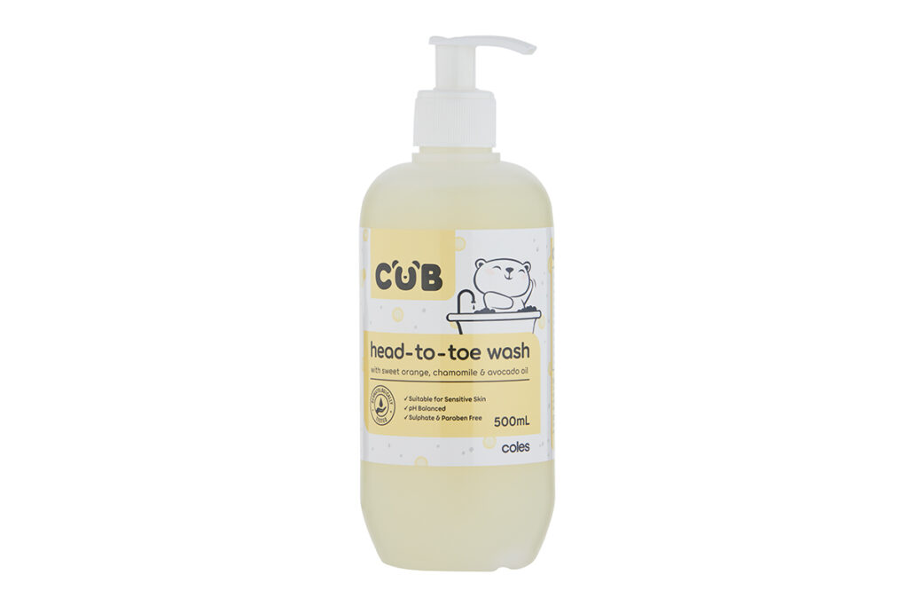 CUB baby wash head to toe