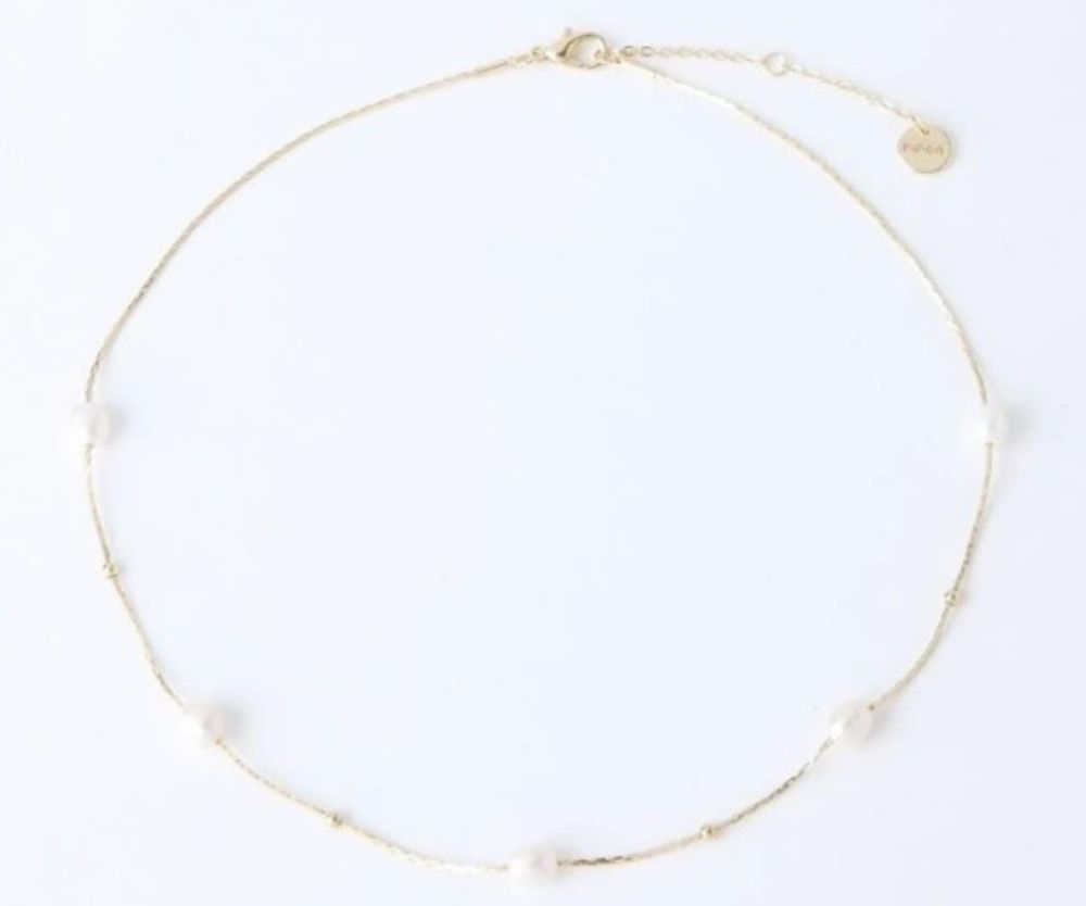Piper freshwater pearl bead necklace