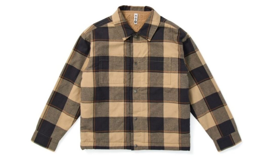 K-D Boys Checkered Trucker Jacket - Beige & Black Big W