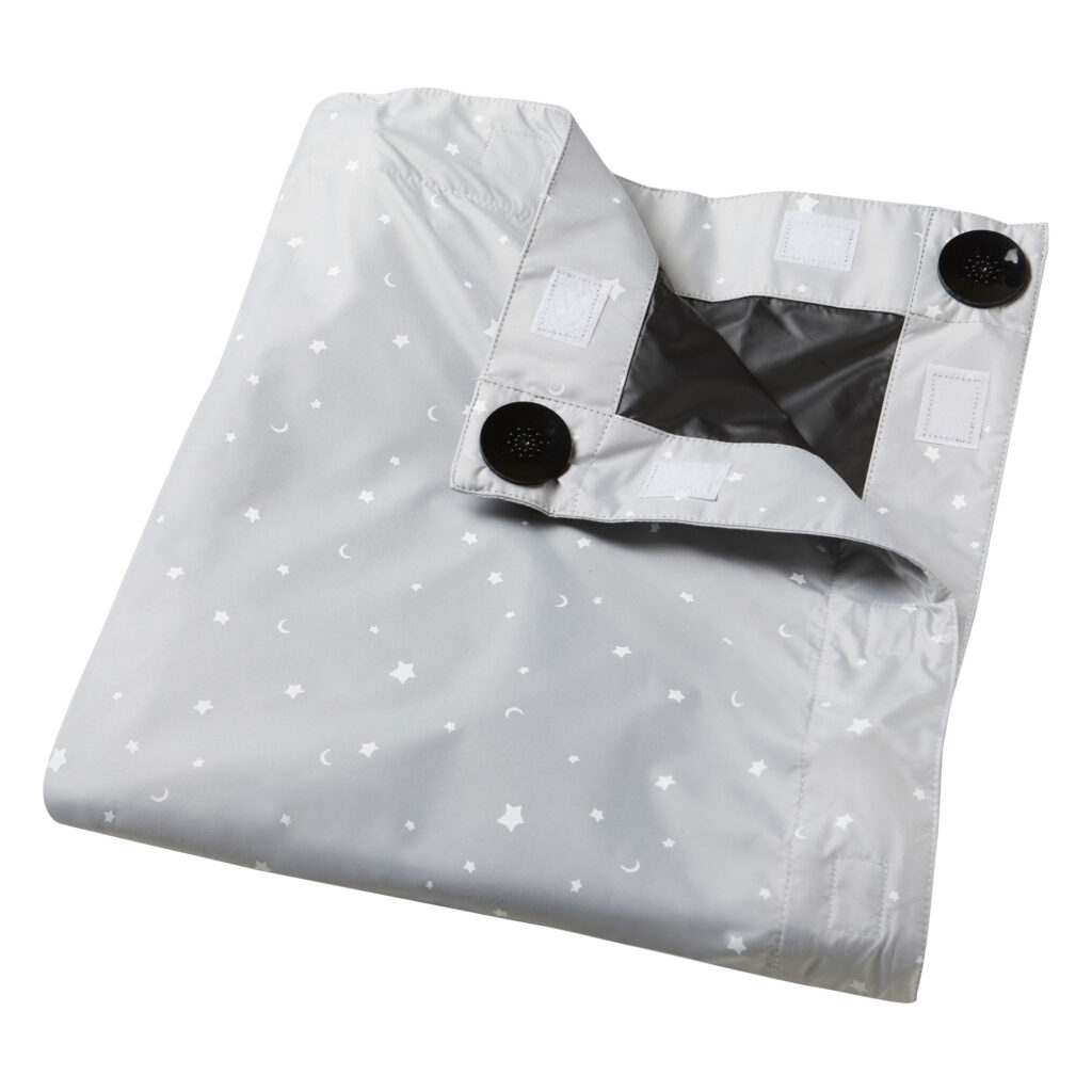 Tommee Tippee Sleeptight™ Portable Blackout Blind, silver with little white stars