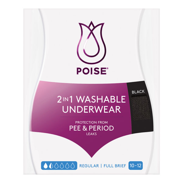 Poise® 2-in-1 Washable Absorbent Underwear
