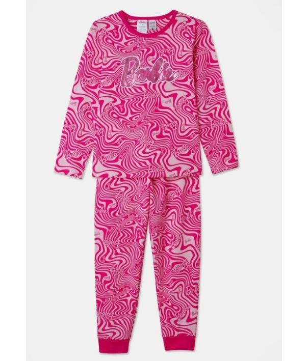 Barbie Swirl Pyjama Set in Fuchsia