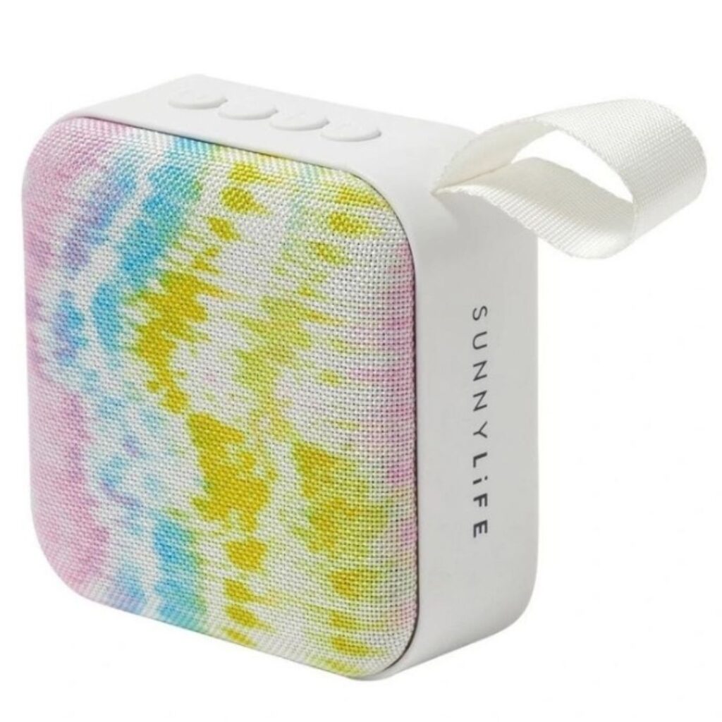 Sunnylife Tie Dye Travel Speaker in Sorbet