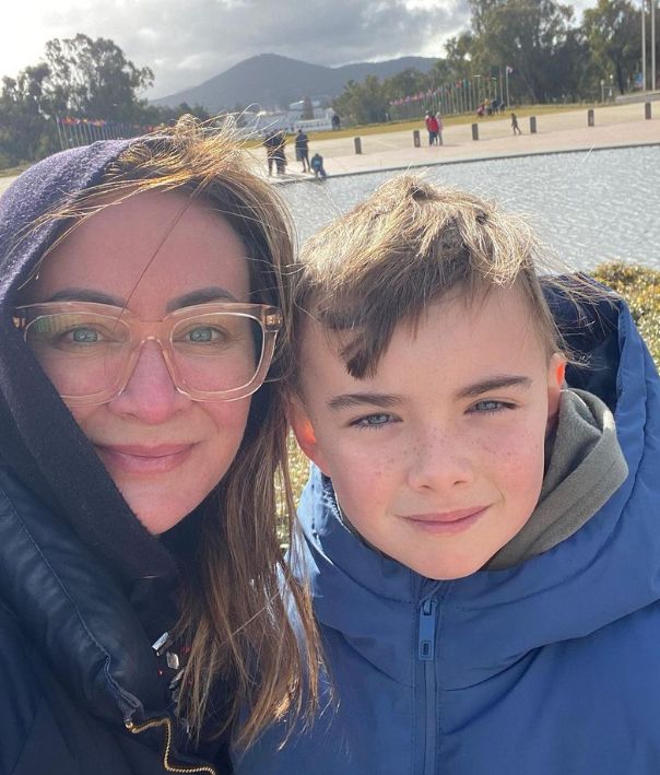 Michelle Bridges with son Axl
