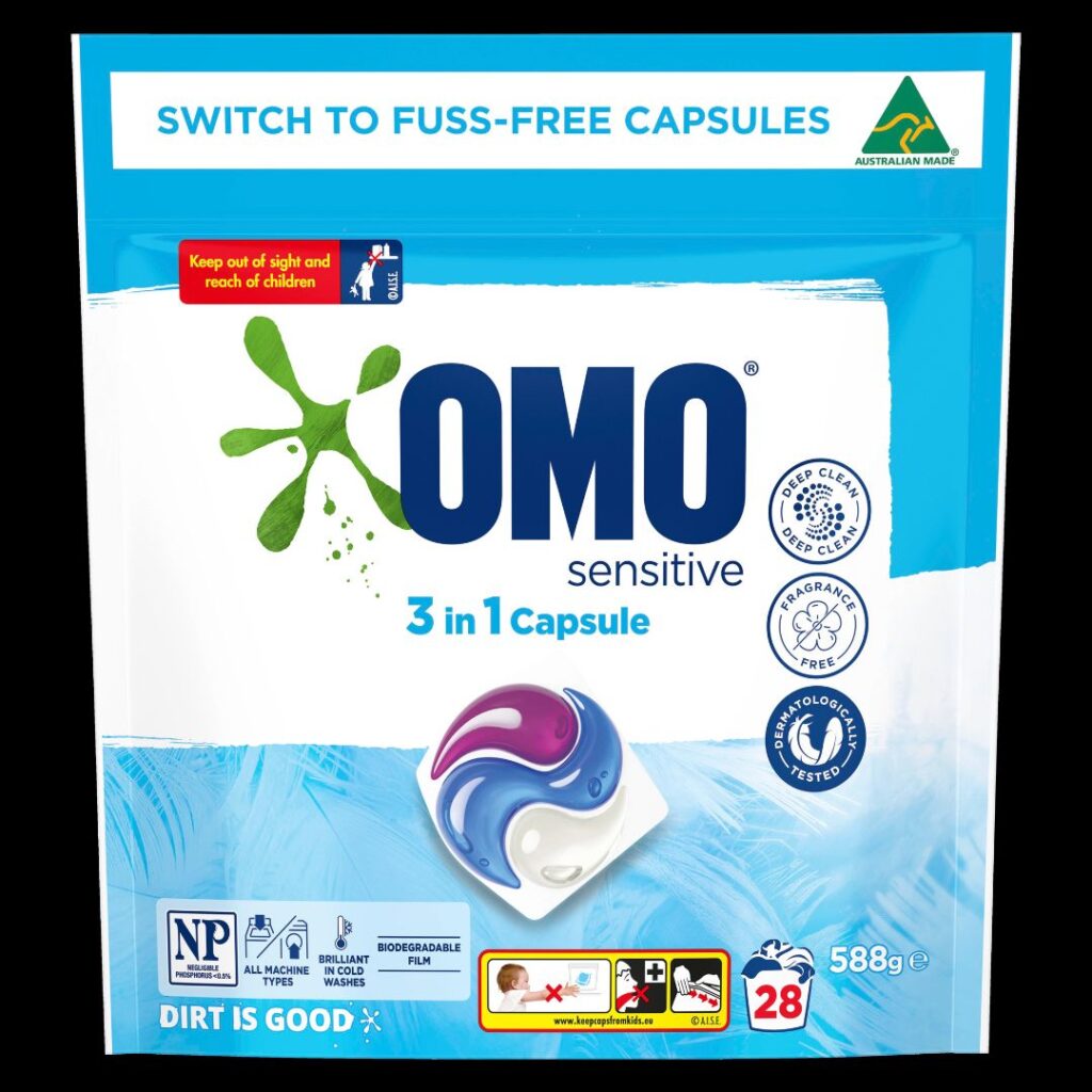 OMO 3-in-1 Laundry Capsules F&T Sensitive