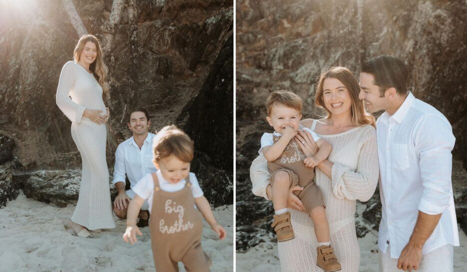 Felicity Henry, husband JJ and toddler Maverick in pregnancy reveal