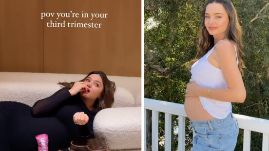 Pregnant Miranda Kerr in her third trimester with baby number four.