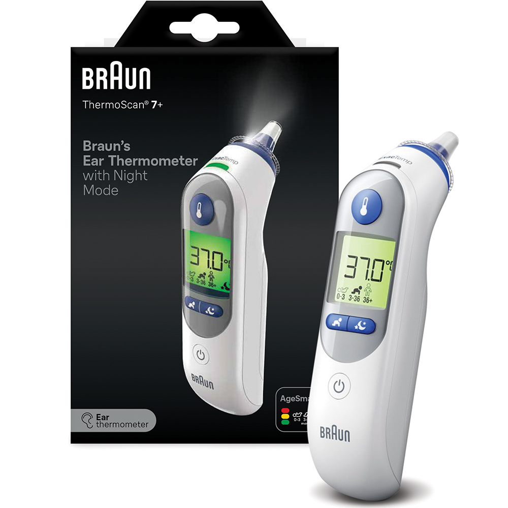 Braun Ear Thermometer AgeSmart™ with Night Mode ThermoScan 7+