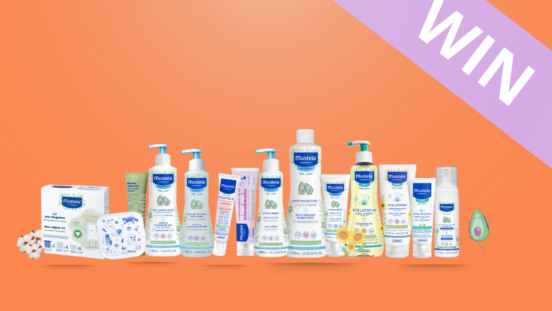 Product shot image showing the Mustela range