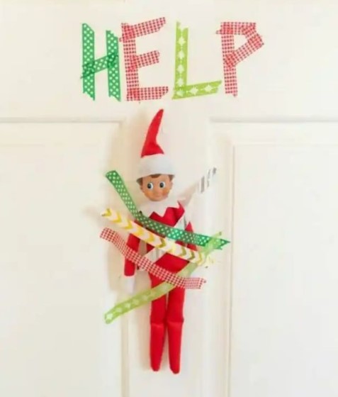 Elf festive sticky tape