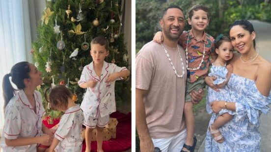 Zoe and Benji Marshall family Christmas and holidays