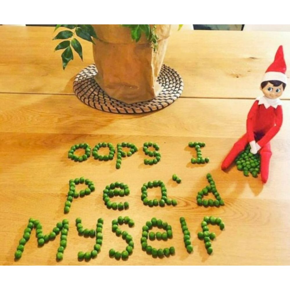 Elf on the Shelf Oops I Pea'd Myself
