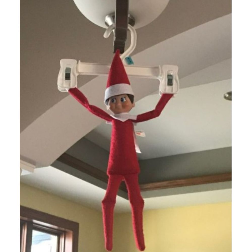 Elf on a shelf but On a hanger

