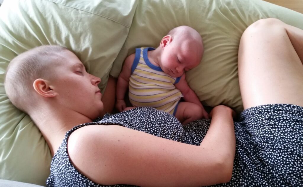Rebecca underwent chemotherapy after the birth of her baby