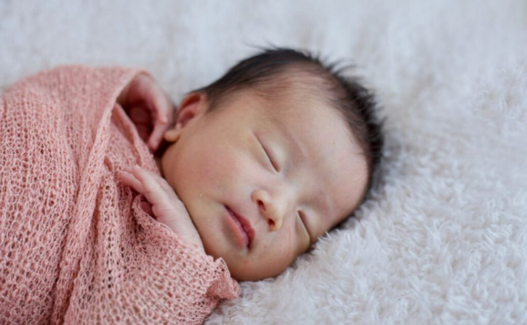 Japanese baby names: two weeks old new born Japanese baby girl