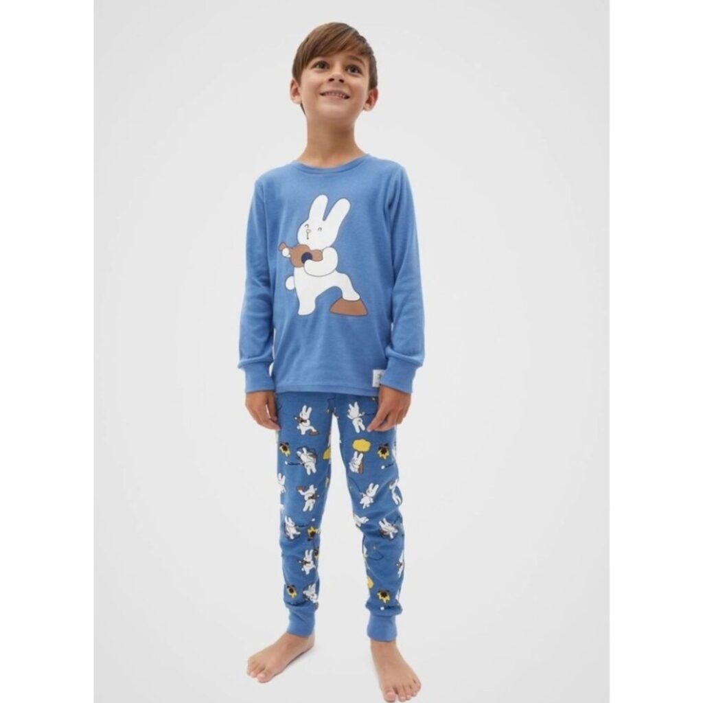 Seed Heritage Bunny Pyjama in Moody Blue
