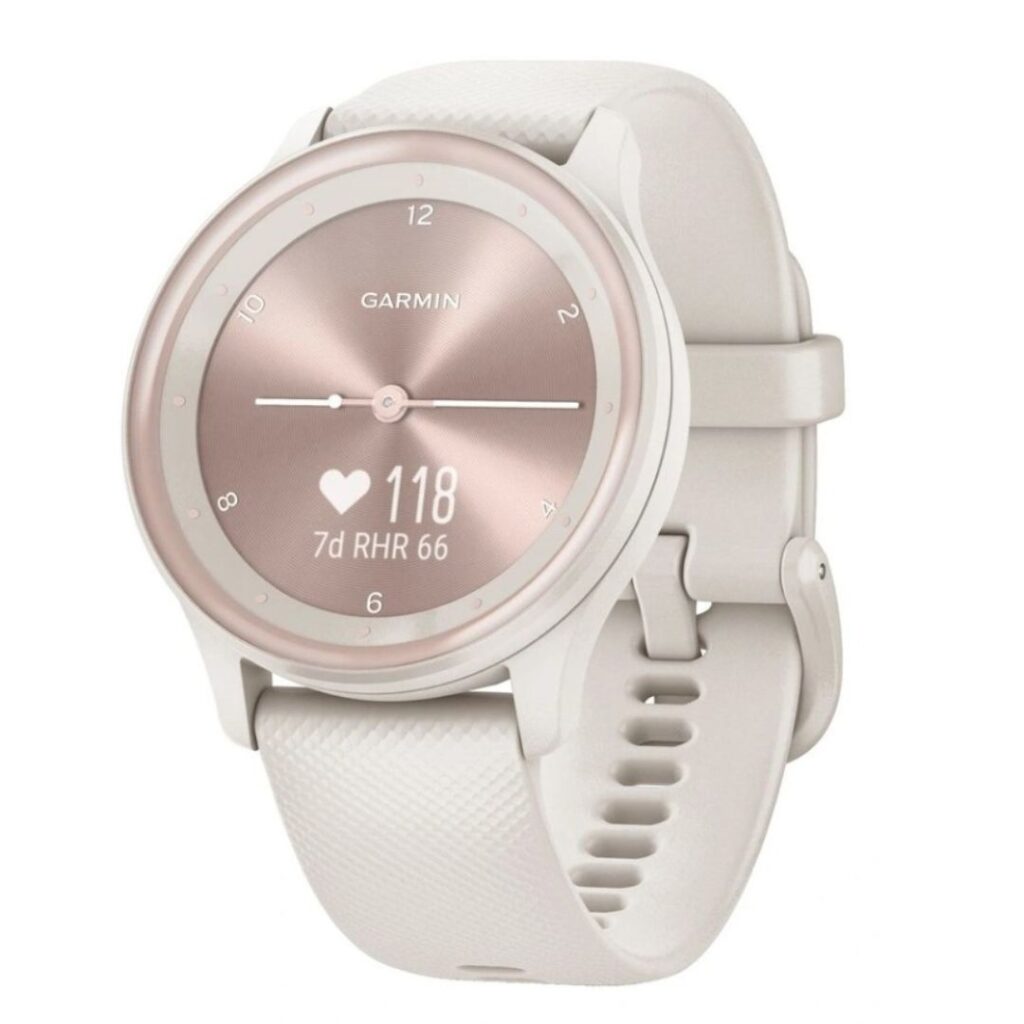 Garmin Vivomove Sport Hybrid Smartwatch in Ivory