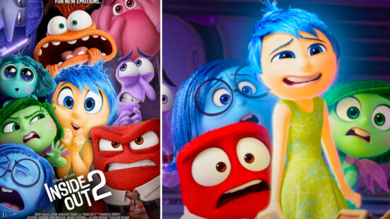 Disney Pixar Inside Out 2 Promotional poster and movie still