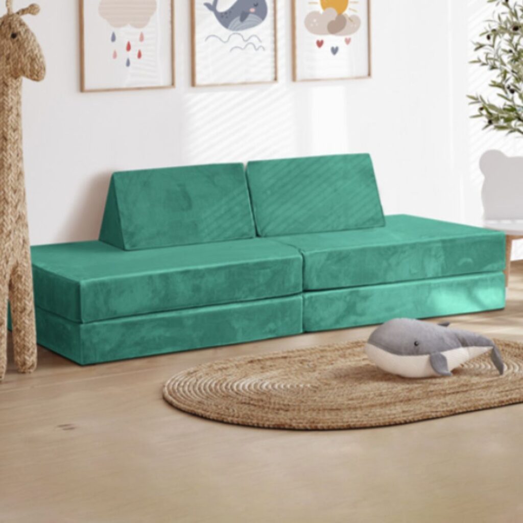 Living Fusion 4 Piece Kids' Tillie Modular Play Sofa Set
