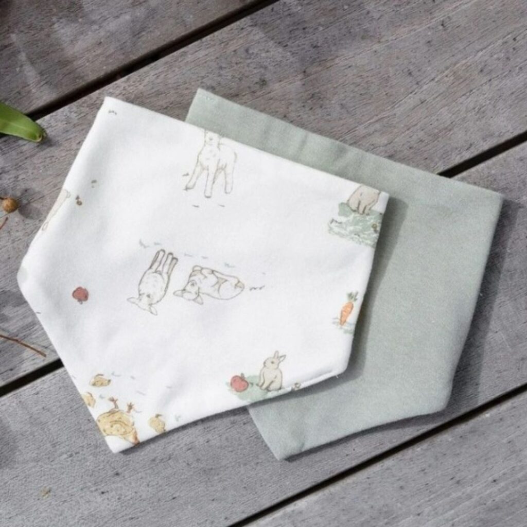 The Little Linen Company Farmyard Lamb Jersey Bib 2 Pack, $12.95