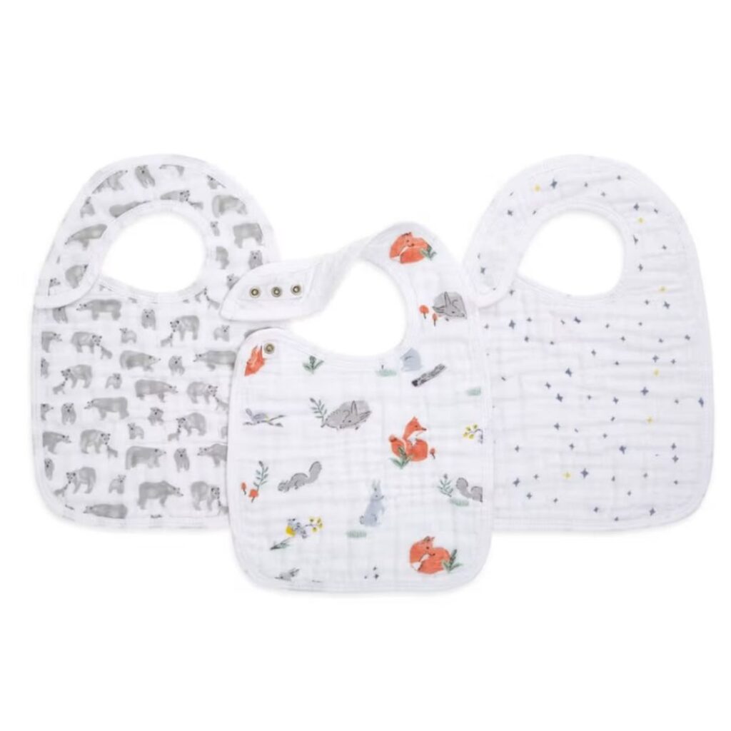 Aden & Anais Classic Snap Bib Naturally 3 Pack