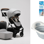 Milly & Coup pram, Little Bodies baby products and ClevaMama sink bath