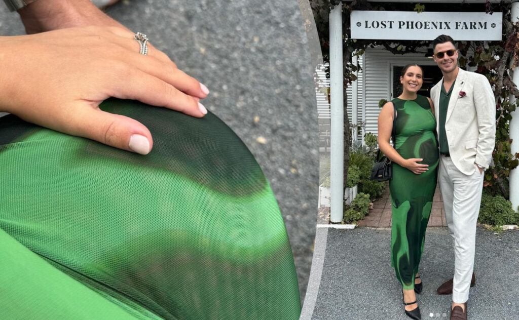 Masterchef star Laura sharrad pregnant holding belly