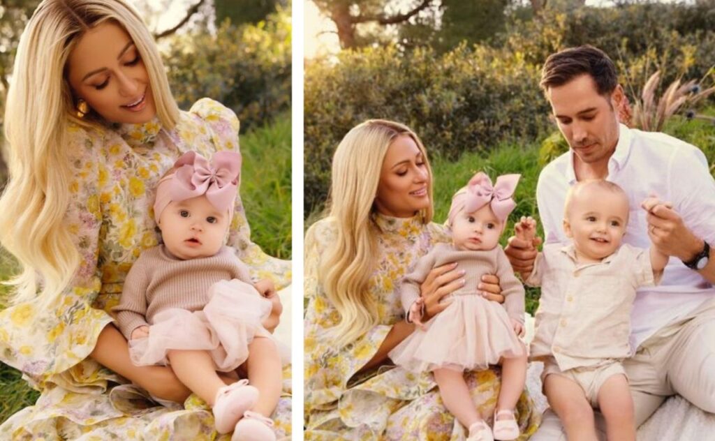 Paris Hilton shows daughter London's face